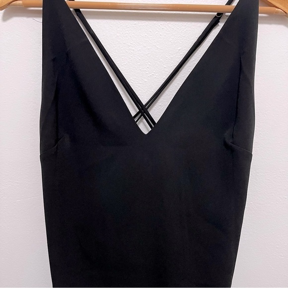 LOVERS + FRIENDS Black Mini Cross Back Dress Size Medium - Picture 5 of 8